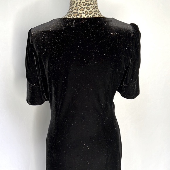 Marks and Spencer Formal Black Velvet Sparkle Dress ✨ Size 8 US - Picture 3 of 6